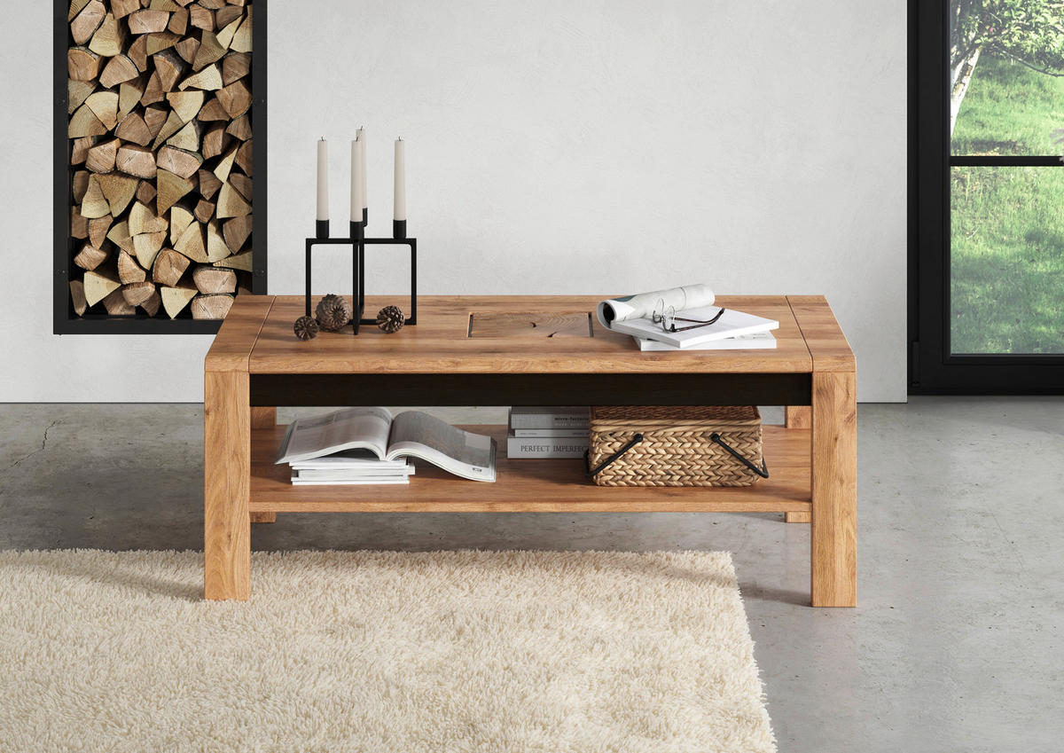 COUCHTISCH Wildeiche massiv Wildeiche  - Wildeiche, Basics, Holz (118/45/60cm) - Livetastic