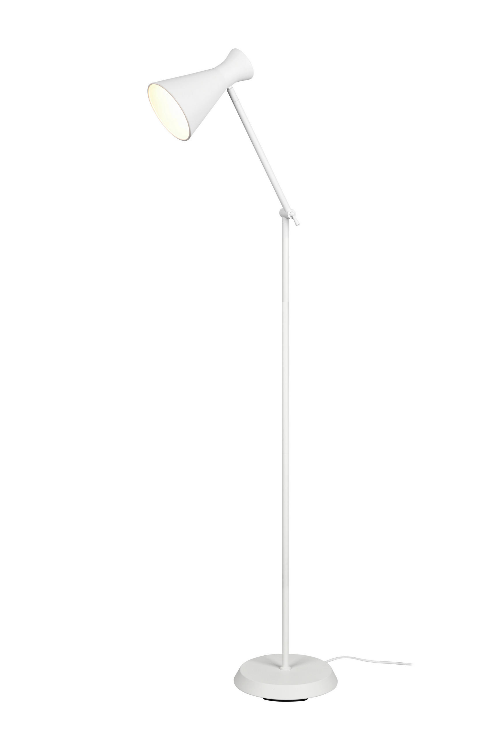 Thumbnail - Xxxl Stehleuchte Enzo, Weiß, Metall, 48.8x25x150 cm, Lampen & Leuchten, Innenbeleuchtung, Stehlampen, Stehlampen