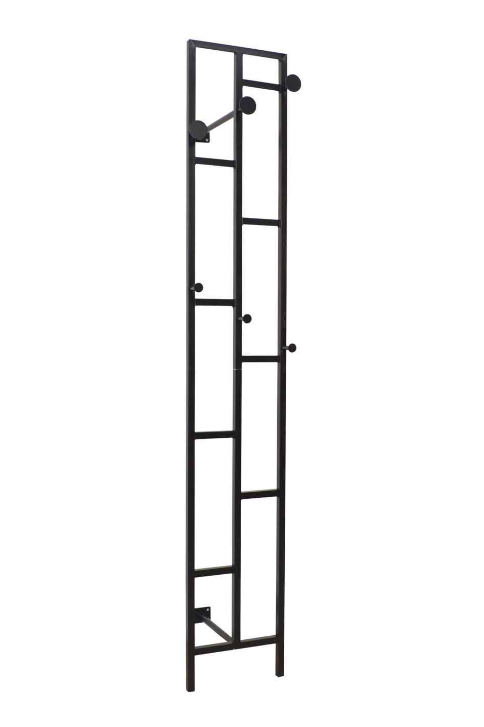 Mid.you Wandgarderobe Schwarz 33.5x180x36 cm
