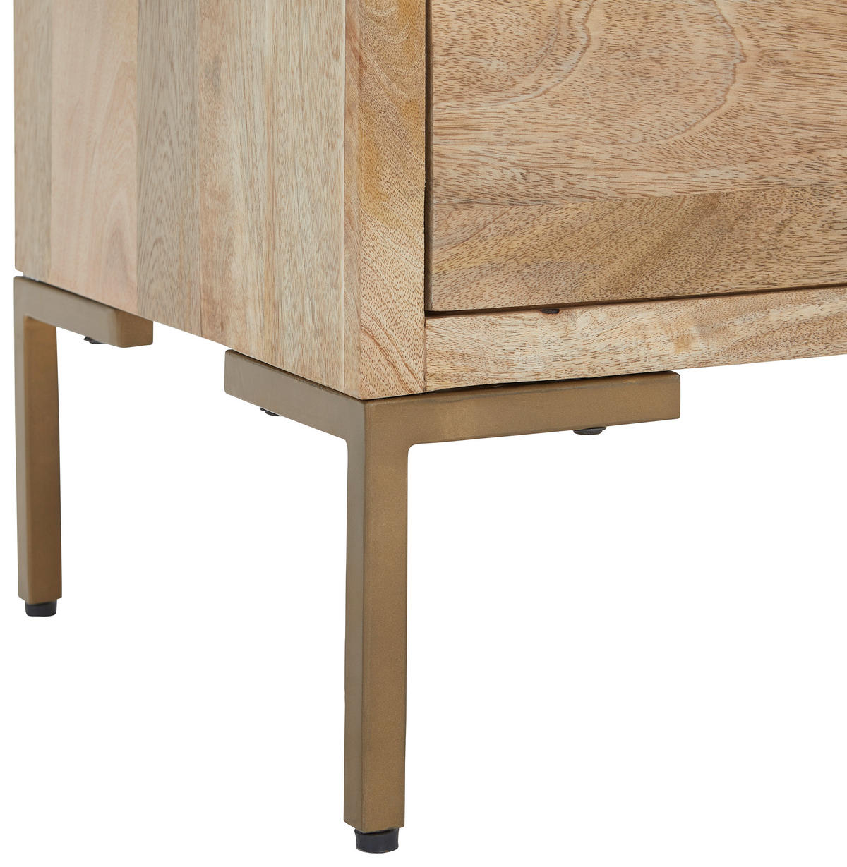 GARDEROBENSCHRANK Valencia  in 75/192/45 cm  - Goldfarben/Naturfarben, Natur, Holz/Metall (75/192/45cm) - MID.YOU