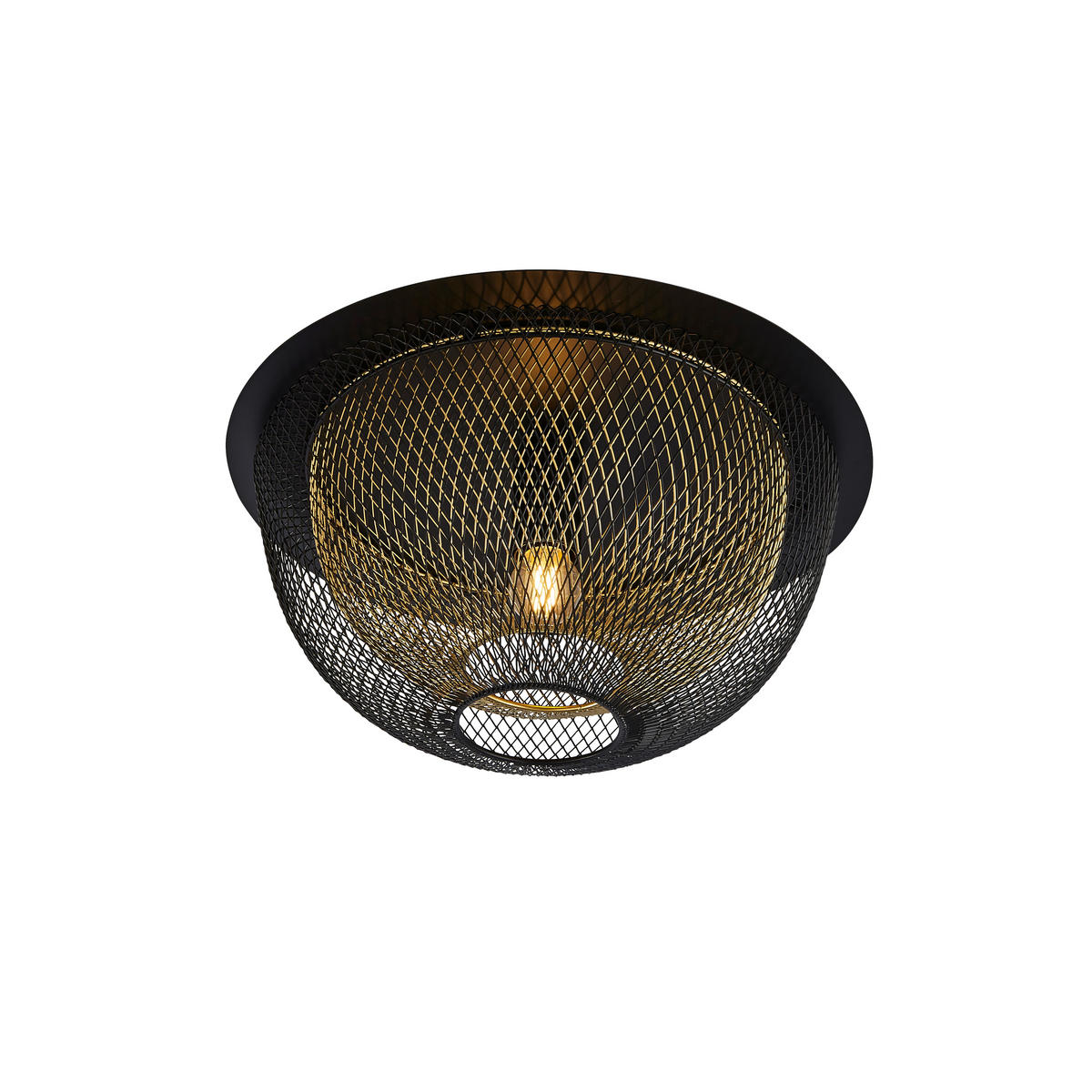 DECKENLEUCHTE  40/21 cm    - Goldfarben/Schwarz, Basics, Metall (40/21cm)