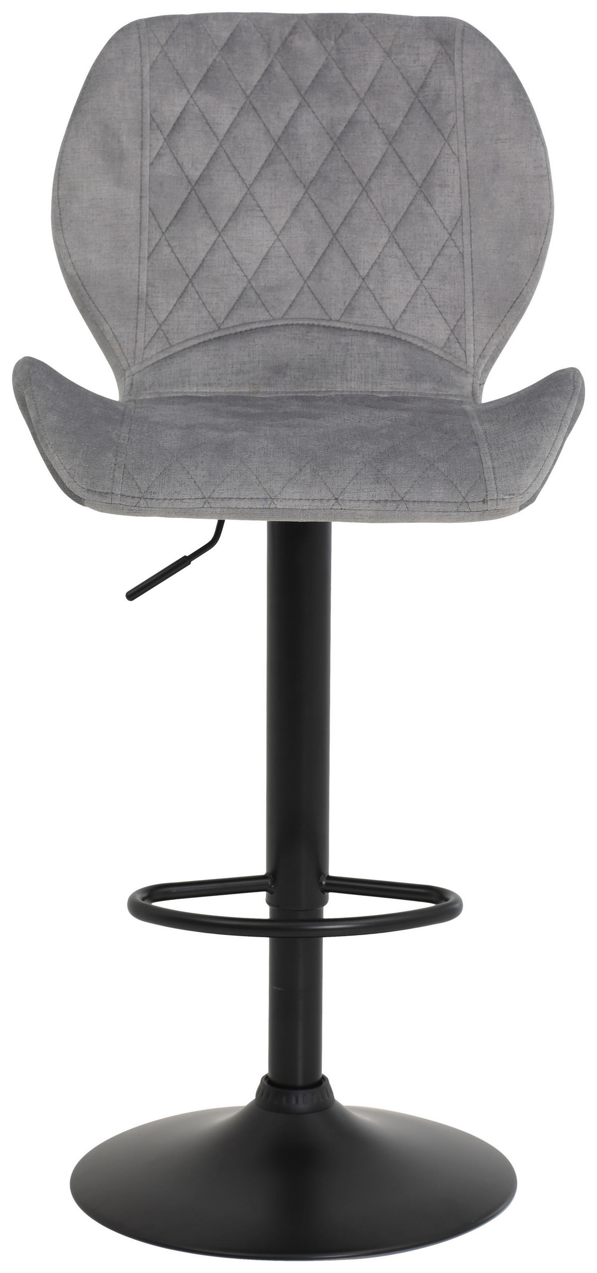 BARHOCKER in Metall, Textil Grau, Schwarz  - Schwarz/Grau, MODERN, Textil/Metall (42/96-117/51cm) - Boxxx