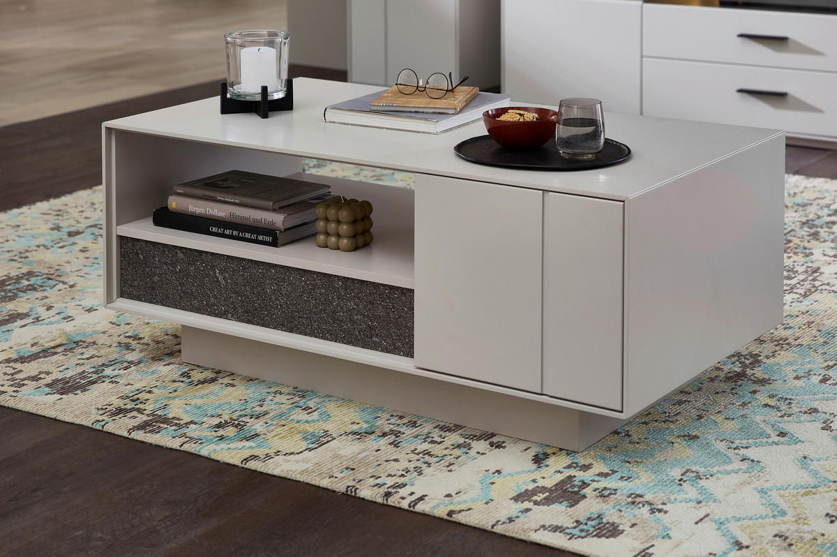 COUCHTISCH in Stein, Holzwerkstoff 110/60/45 cm  - Anthrazit/Hellgrau, Design, Holzwerkstoff/Stein (110/60/45cm) - Novel
