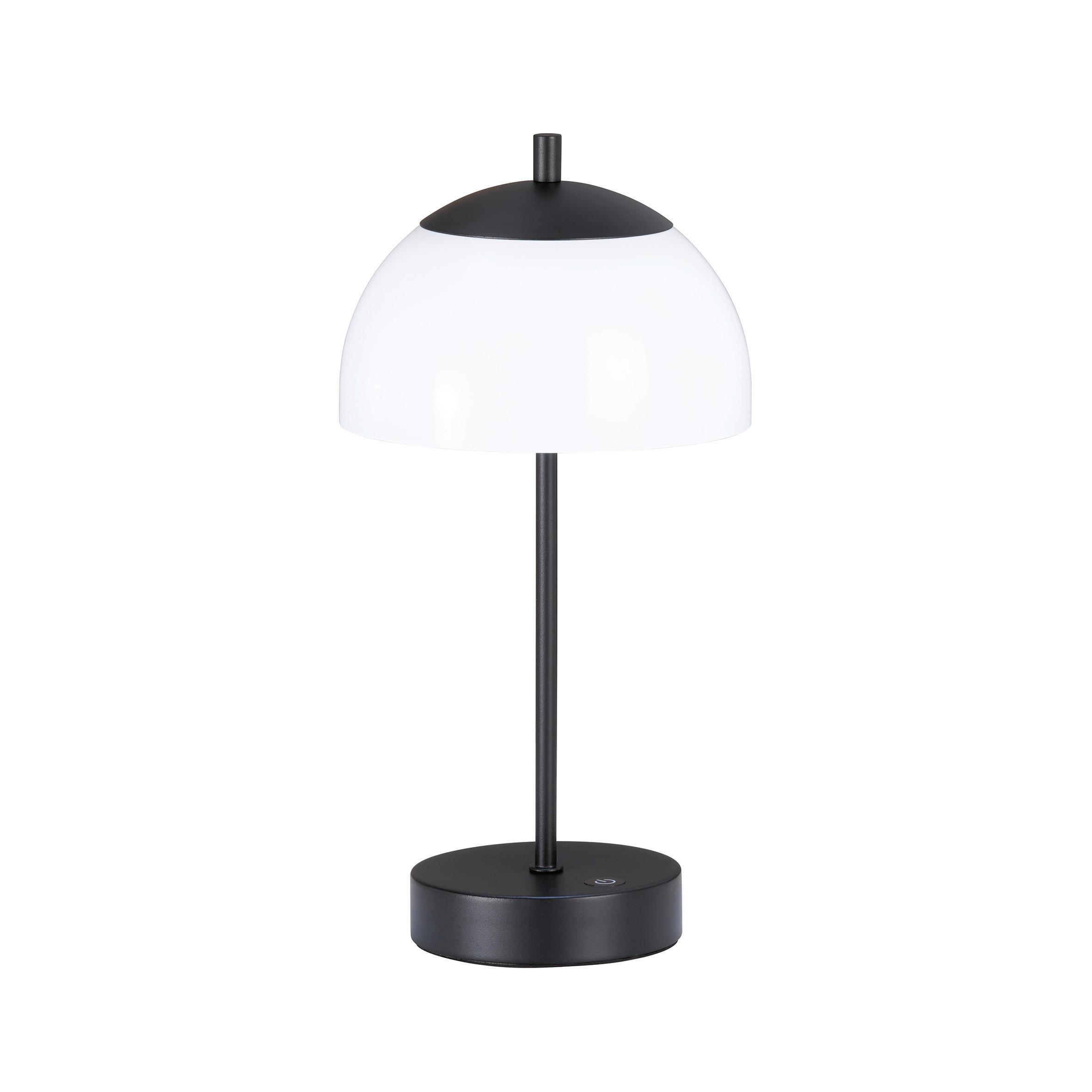 AKKU-TISCHLEUCHTE Riva 18/35 cm - Sandfarben/Schwarz, KONVENTIONELL, Kunststoff/Metall (18/35cm)