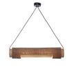 HÄNGELEUCHTE GOOD&MOJO  15/15/85 cm   - Schwarz/Naturfarben, Trend, Holz (15/15/85cm) - Good & Mojo