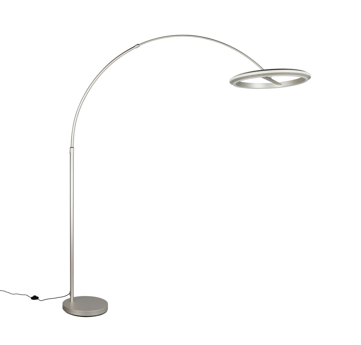 LED-STEHLEUCHTE Amador 45/205 cm   - Nickelfarben, Design, Metall (45/205cm) - Trio Leuchten