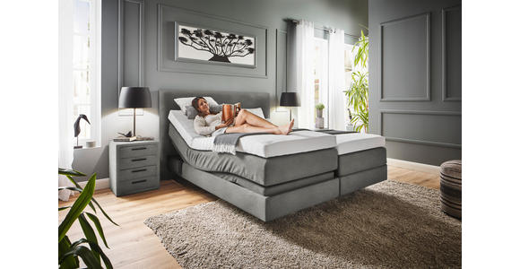 BOXSPRINGBETT 160/200 cm in Taupe - Taupe, KONVENTIONELL, Holz/Textil (160/200cm) - Dieter Knoll