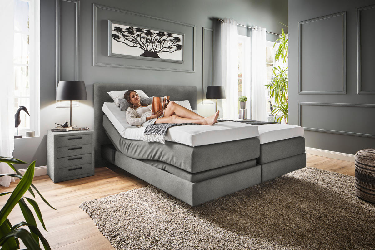 BOXSPRINGBETT 160/200 cm  in Taupe  - Taupe, Konventionell, Holz/Textil (160/200cm) - Dieter Knoll