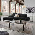 ECKSOFA in Echtleder Schwarz  - Schwarz, Design, Leder/Metall (184/288cm) - Novel