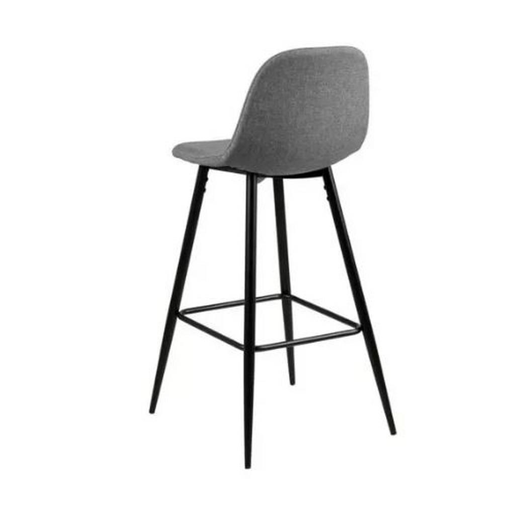 Thumbnail - Mid.you Barhocker, Hellgrau, Schwarz, Metall, Textil, 46.6x101x51 cm, Reach, Esszimmer, Barmöbel, Barhocker