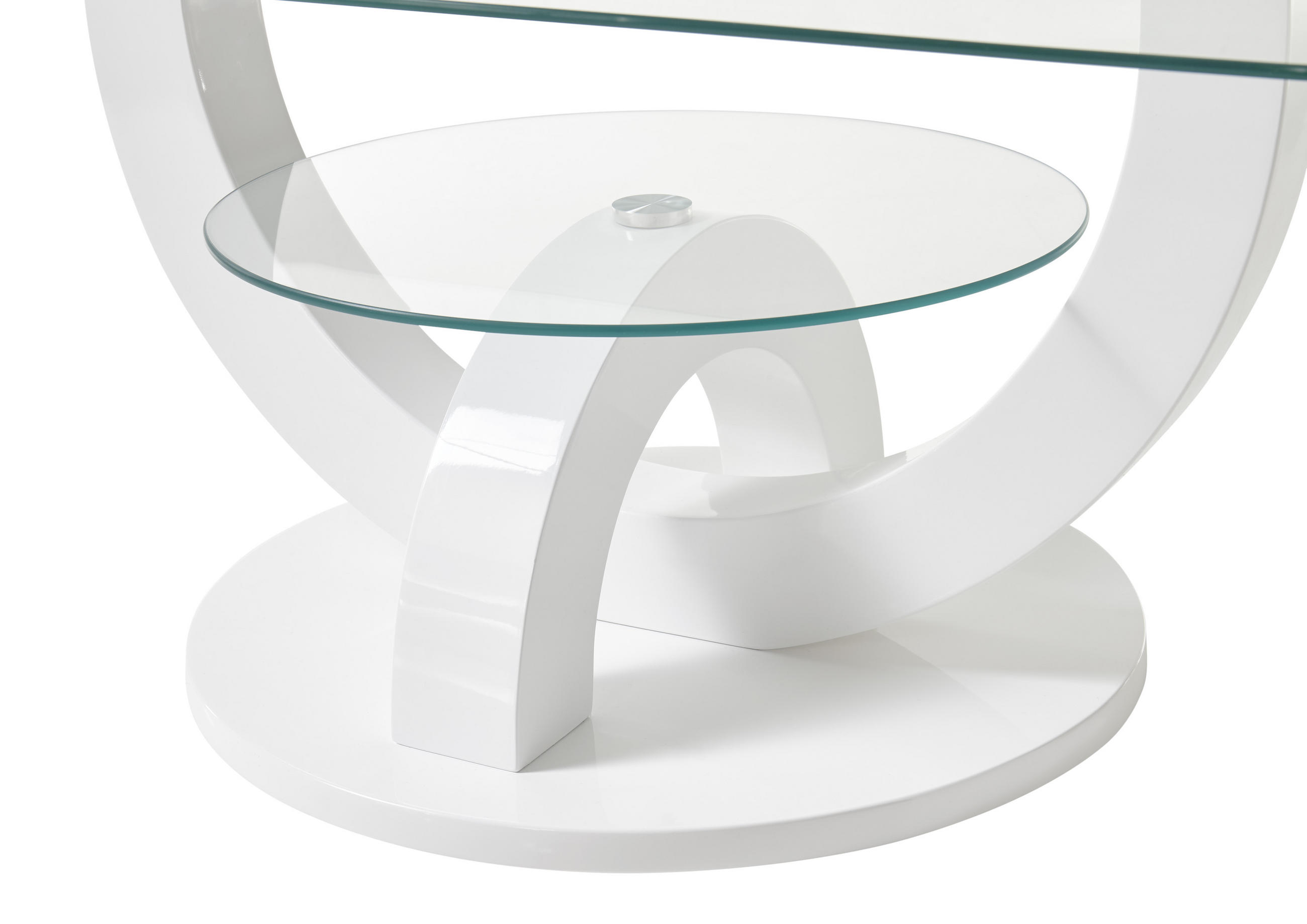 COUCHTISCH in Glas, Holzwerkstoff 110/60/40 cm  - Weiss, Design, Glas/Holzwerkstoff (110/60/40cm) - Livetastic