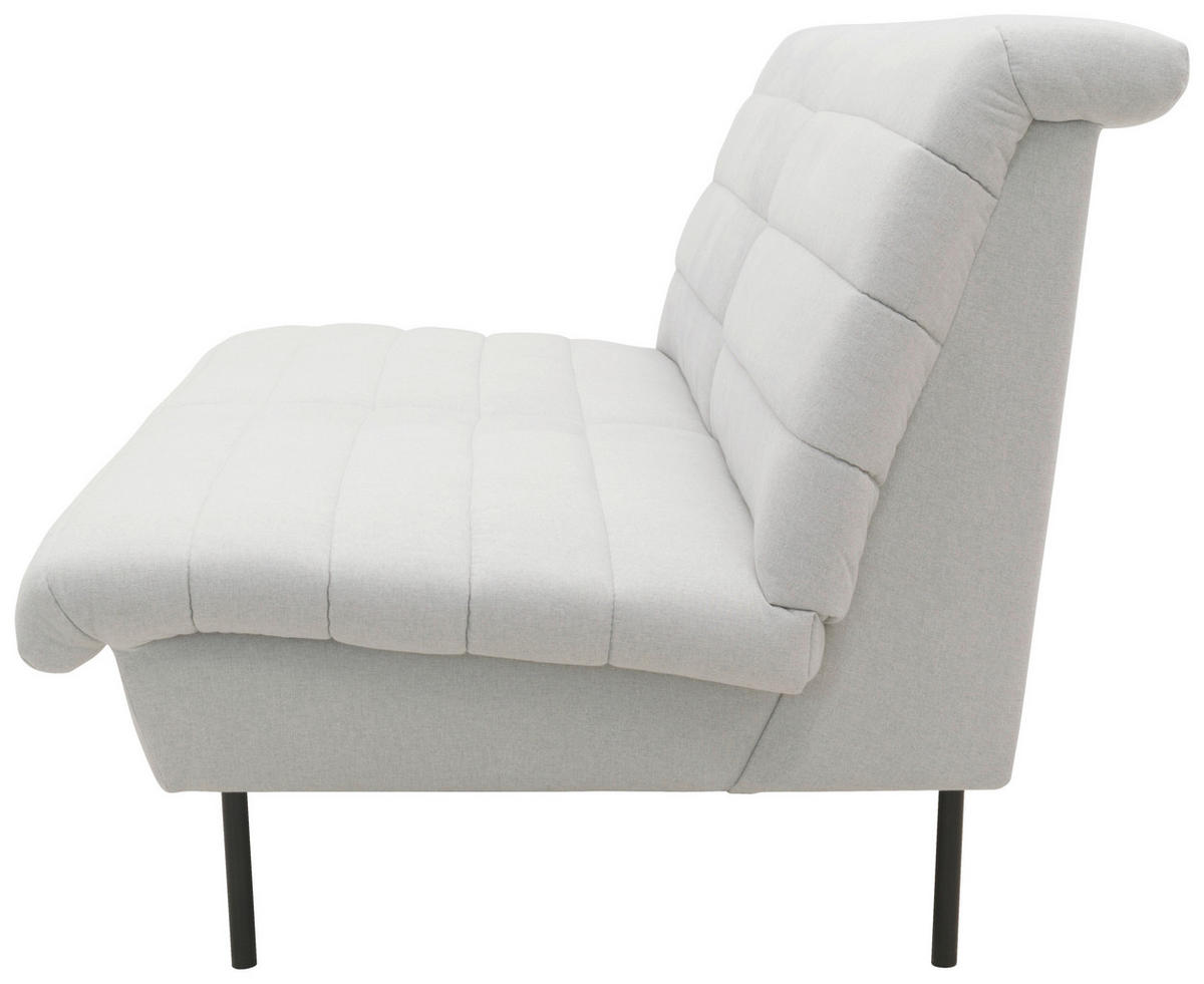 2-SITZER-SOFA Silberfarben  - Silberfarben/Schwarz, Design, Textil/Metall (185/92/103cm) - LOOKS by W.Joop