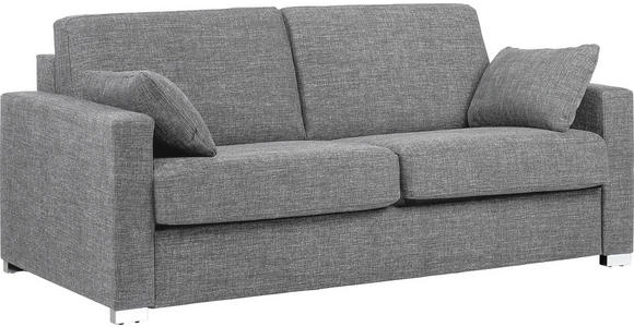 SCHLAFSOFA Flachgewebe Hellgrau  - Chromfarben/Hellgrau, KONVENTIONELL, Textil/Metall (188/86/97cm) - Novel