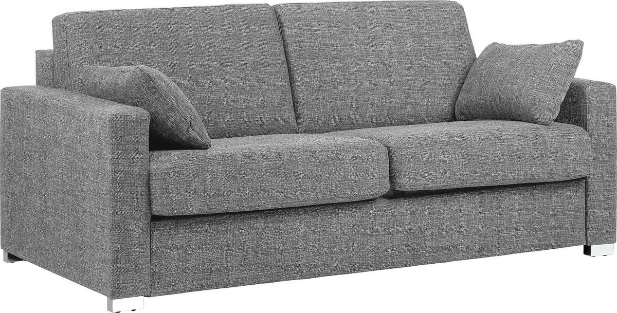 SCHLAFSOFA in Textil Hellgrau  - Chromfarben/Hellgrau, Konventionell, Textil/Metall (188/86/97cm) - Novel