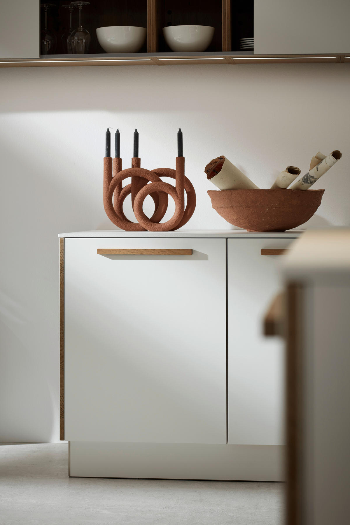 EINBAUKÜCHE FLAIR  - Eichefarben/Weiß, KONVENTIONELL, Holzwerkstoff - Nolte Küchen