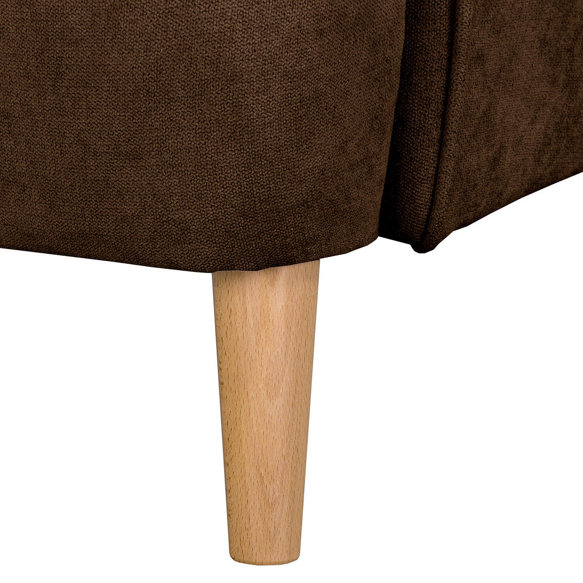 OHRENSESSEL in Mikrofaser Dunkelbraun  - Dunkelbraun/Naturfarben, Design, Holz/Textil (87/105/90cm) - Livetastic