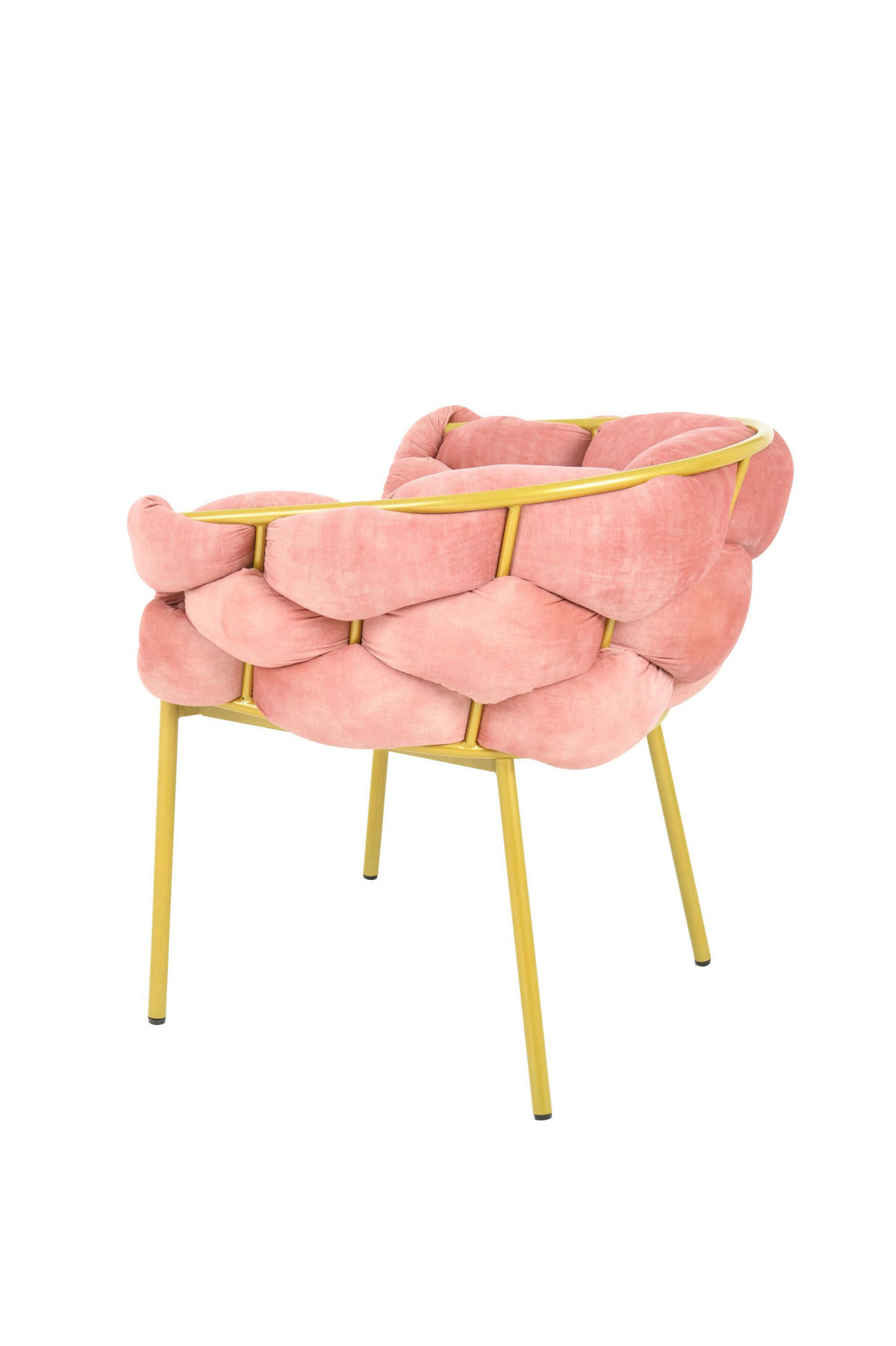 STOLICA  pink  drvo, metal, tekstil      - pink/žuta, Moderno, drvo/metal (73/74.5/60cm)