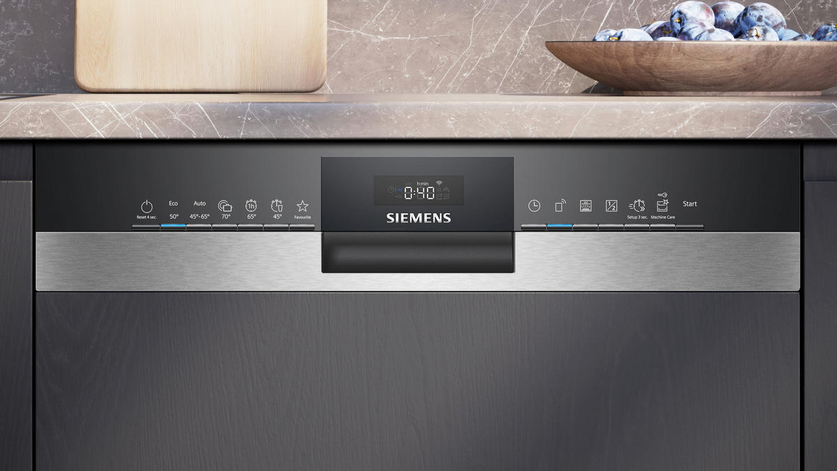 GESCHIRRSPÜLER SN53ES04TE  - Edelstahlfarben/Schwarz, Natur, Metall (59,8/81,5/57,3cm) - Siemens