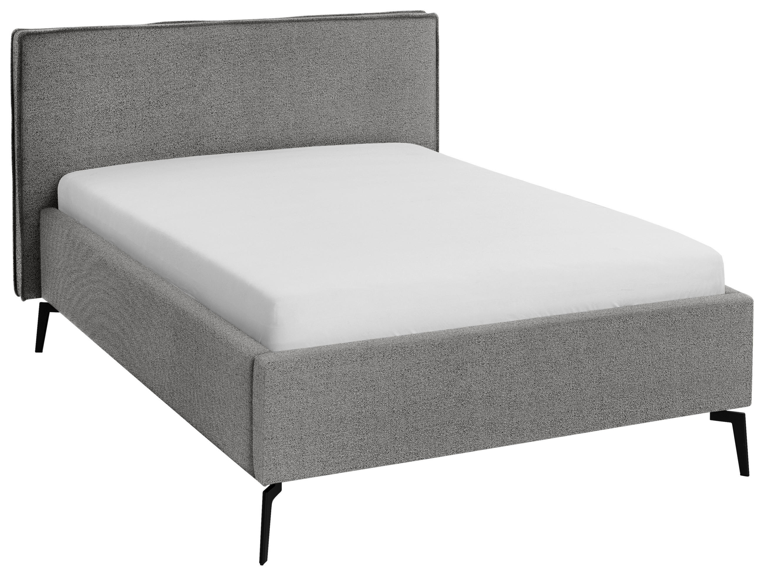 POLSTERBETT 140/200 cm,  in Grau, Lattenrost, Bettkasten,  - Birkefarben/Buchefarben, Design, Holz/Textil (140/200cm) - home24