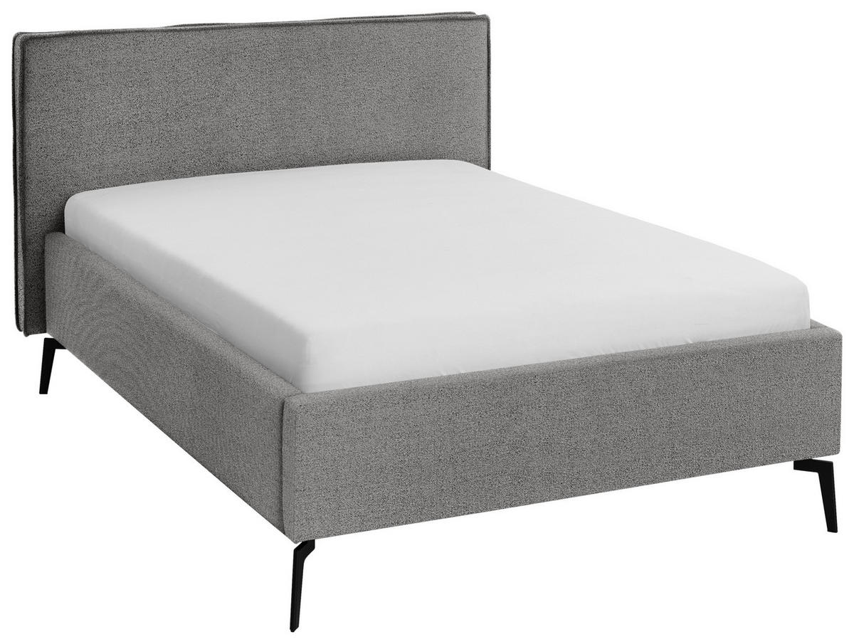POLSTERBETT 140/200 cm  Grau  - Birkefarben/Buchefarben, Design, Holz/Textil (140/200cm) - home24