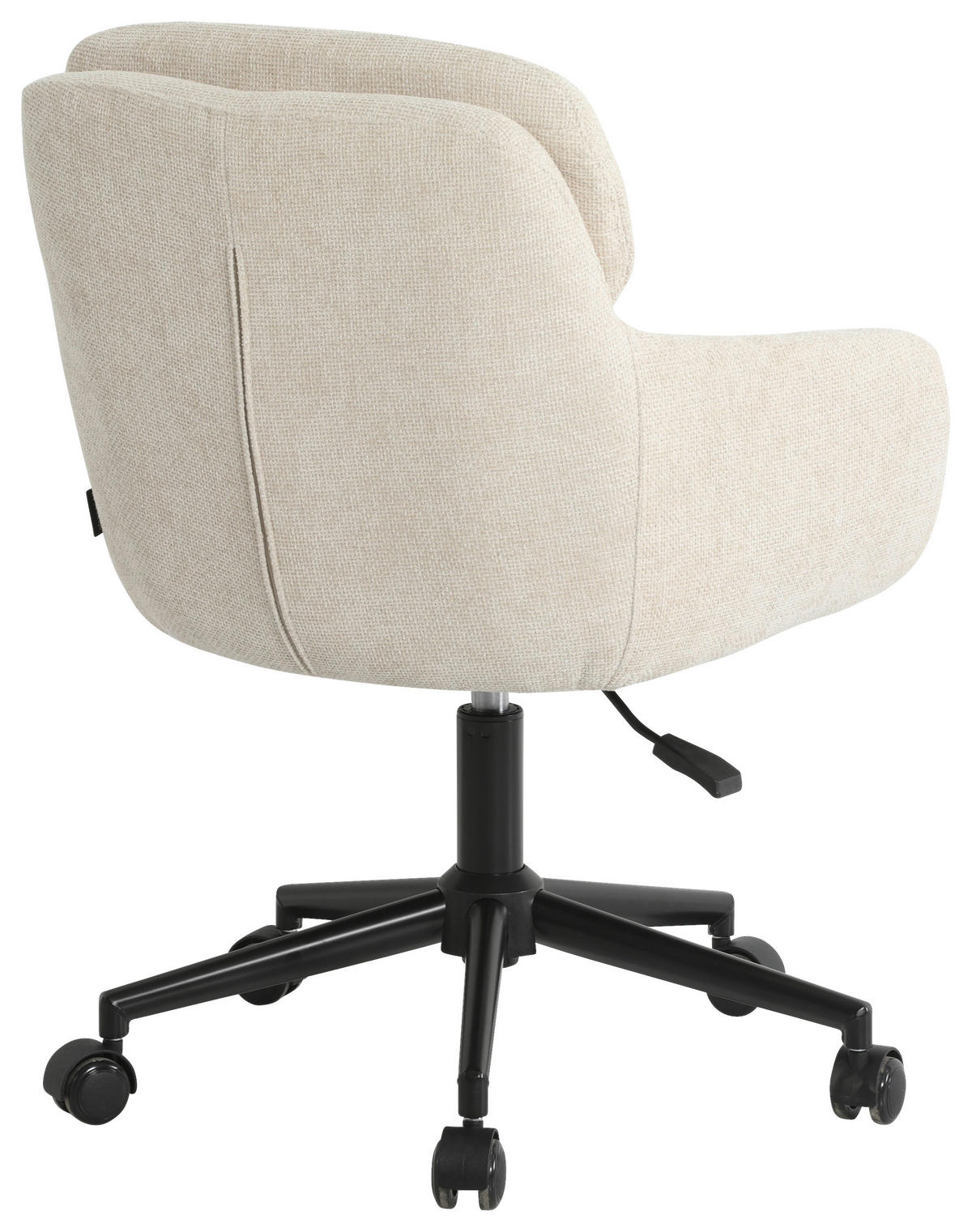 DREHSTUHL  in Chenille Schwarz, Beige  - Beige/Schwarz, MODERN, Textil/Metall (58/79/89/59cm) - Livetastic