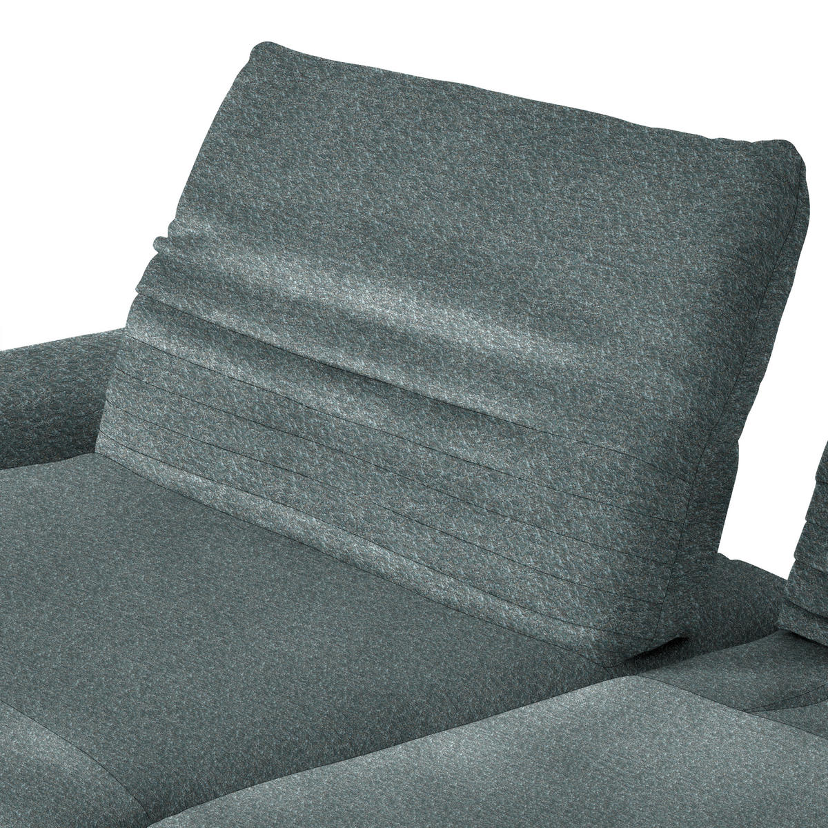 ECKSOFA  in Bouclé Graublau  170-195/280 cm  - Graublau/Schwarz, Design, Textil/Metall (170-195/280cm) - Dieter Knoll