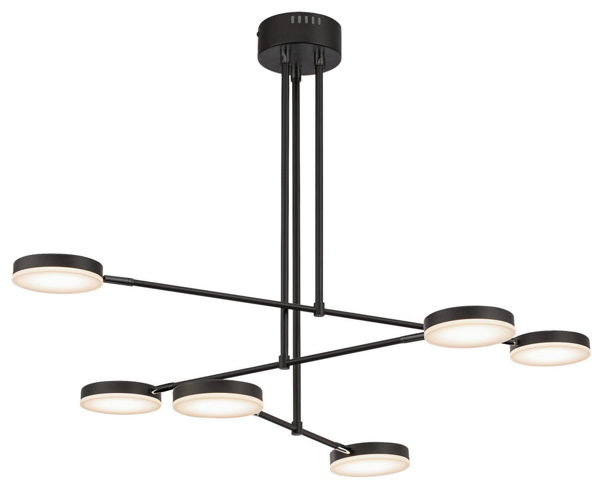 PENDELLEUCHTE  55/61,6/89 cm   - Schwarz, Trend, Kunststoff/Metall (55/61,6/89cm) - MAYTONI