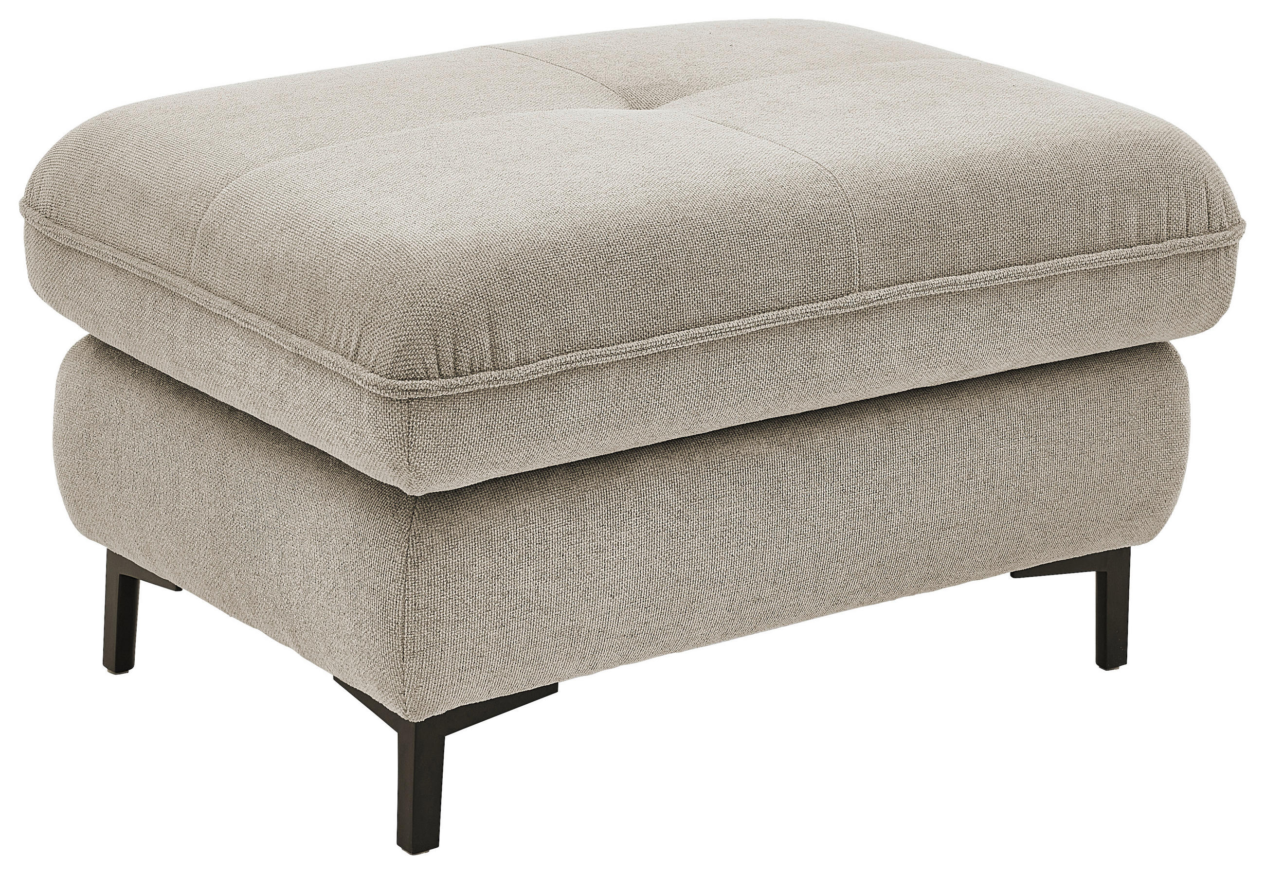 HOCKER Flachgewebe Sandfarben  - Sandfarben/Schwarz, Design, Textil/Metall (92/48/70cm) - Beldomo Speed