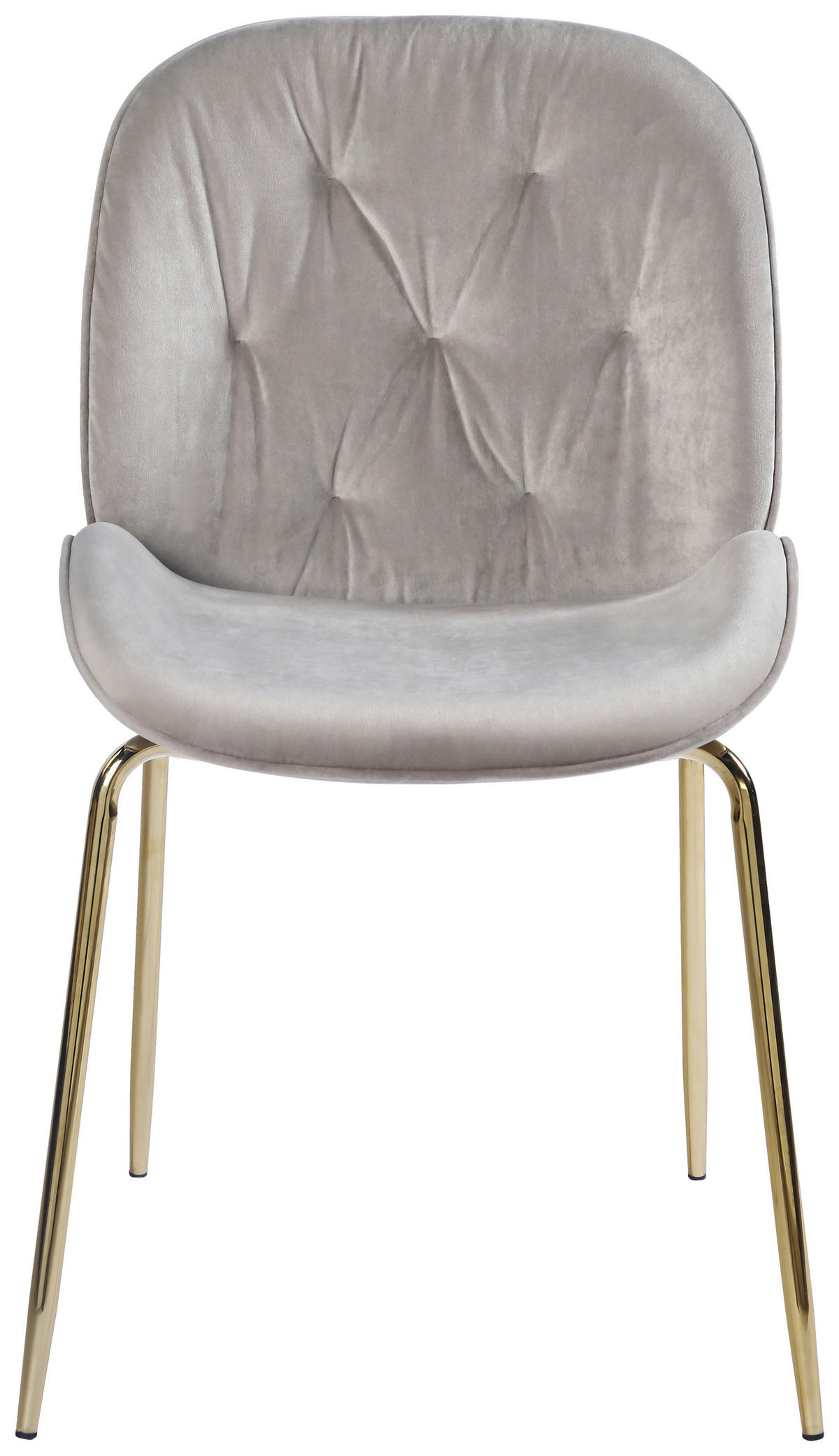 STOLIČKA, 48/85/62 cm - sivohnedá/zlatá, Design, kov/textil (48/85/62cm) - Novel