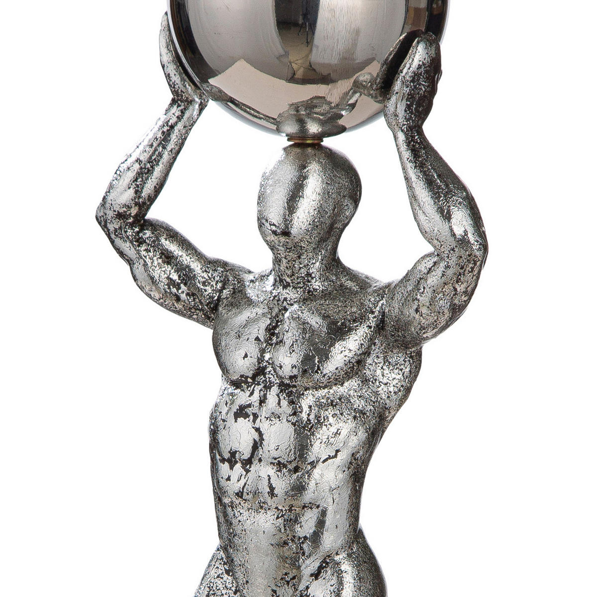 SKULPTUR - Silberfarben, Basics, Kunststoff (12/33,5/7cm)