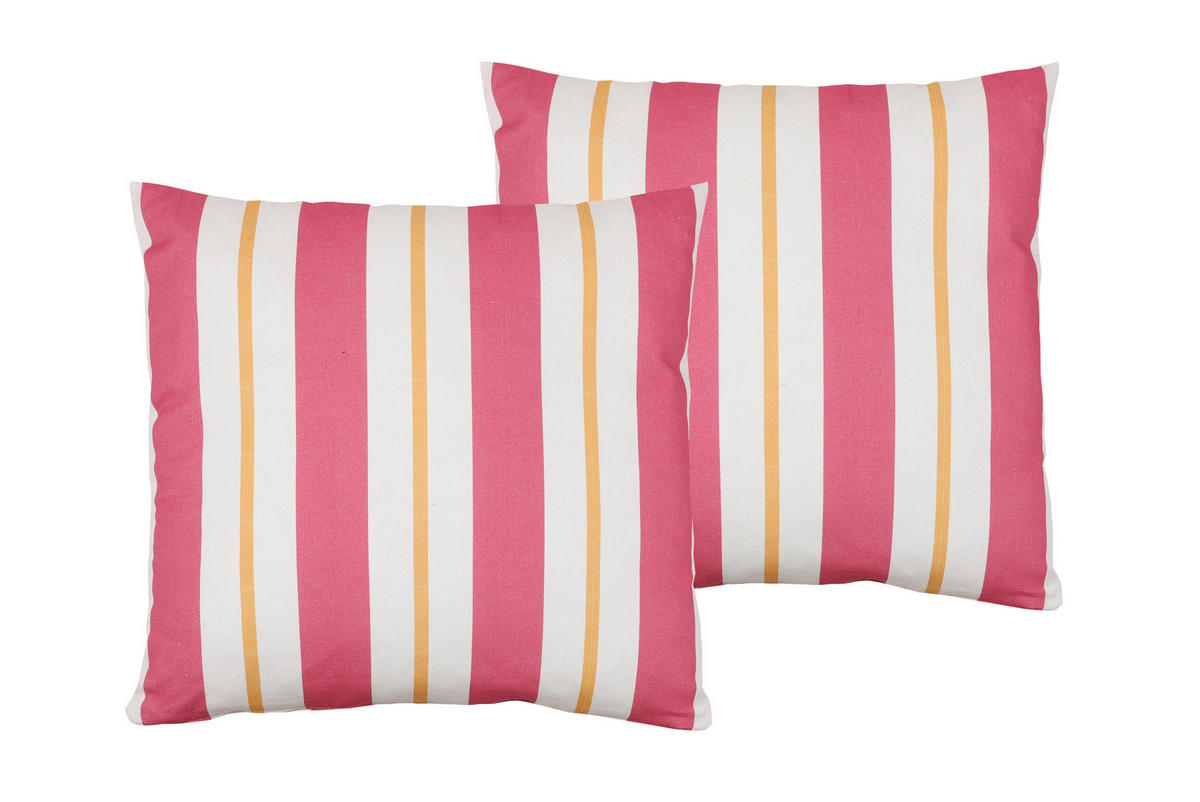 ZIERKISSENSET 2-teilig 48/48 cm  - Gelb/Rot, Basics, Textil (48/48cm)