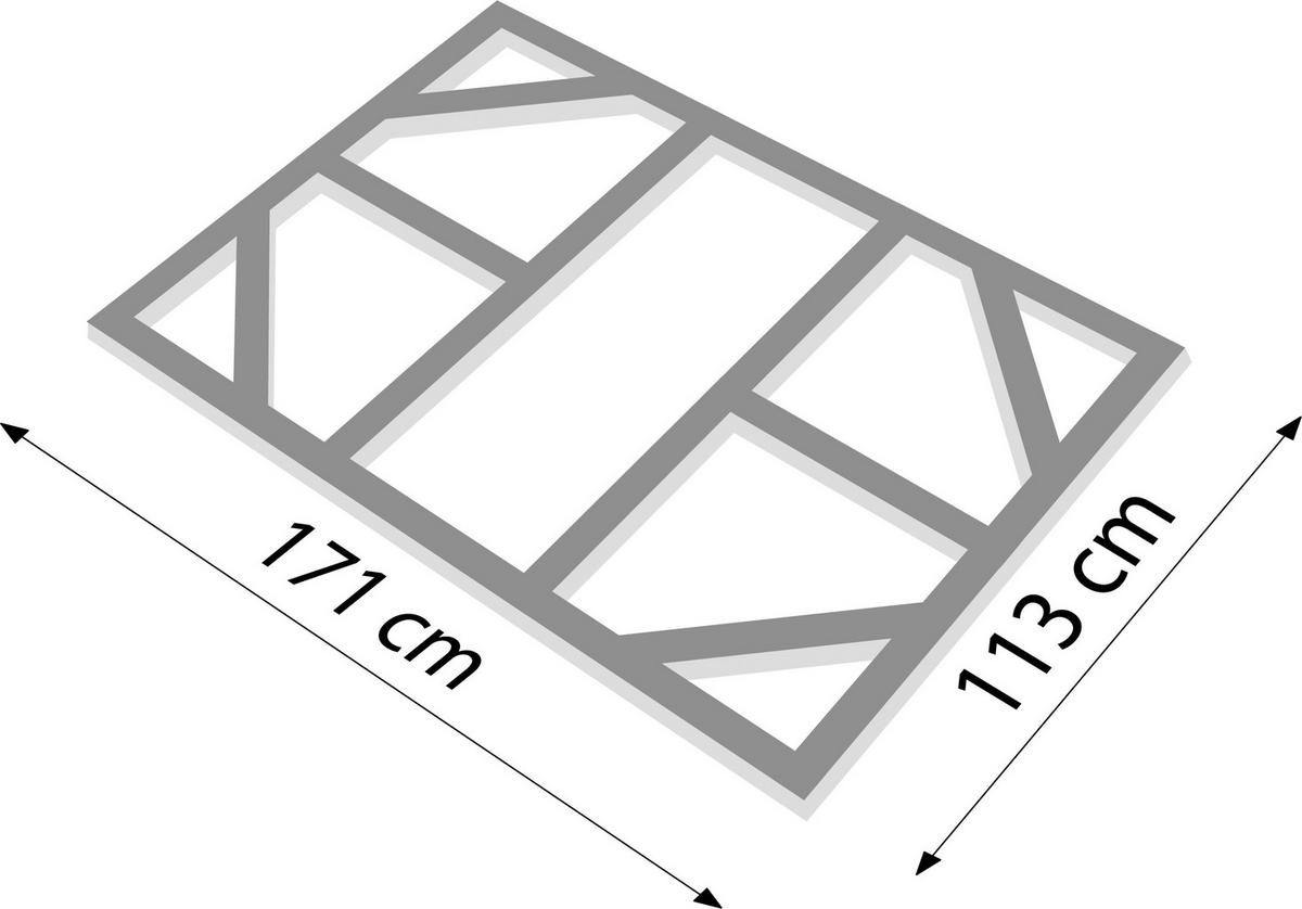 FUNDAMENT - Silberfarben, Basics, Metall (171/2/113cm)