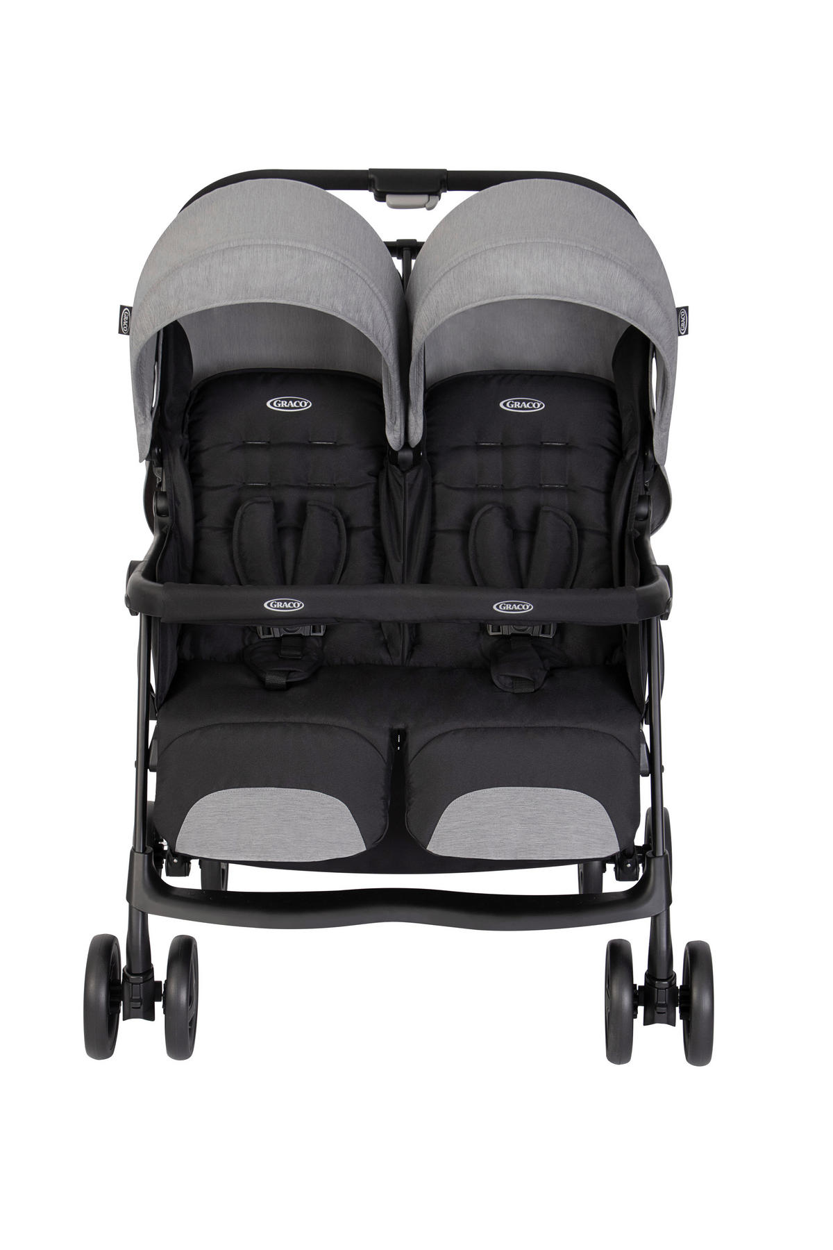 GESCHWISTERWAGEN DuoRider  - Schwarz/Grau, Basics, Textil/Metall (70/78/102cm) - Graco
