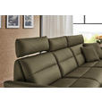 ECKSOFA in Echtleder Olivgrün  300/157 cm  - Schwarz/Olivgrün, Design, Leder/Metall (300/157cm) - Dieter Knoll