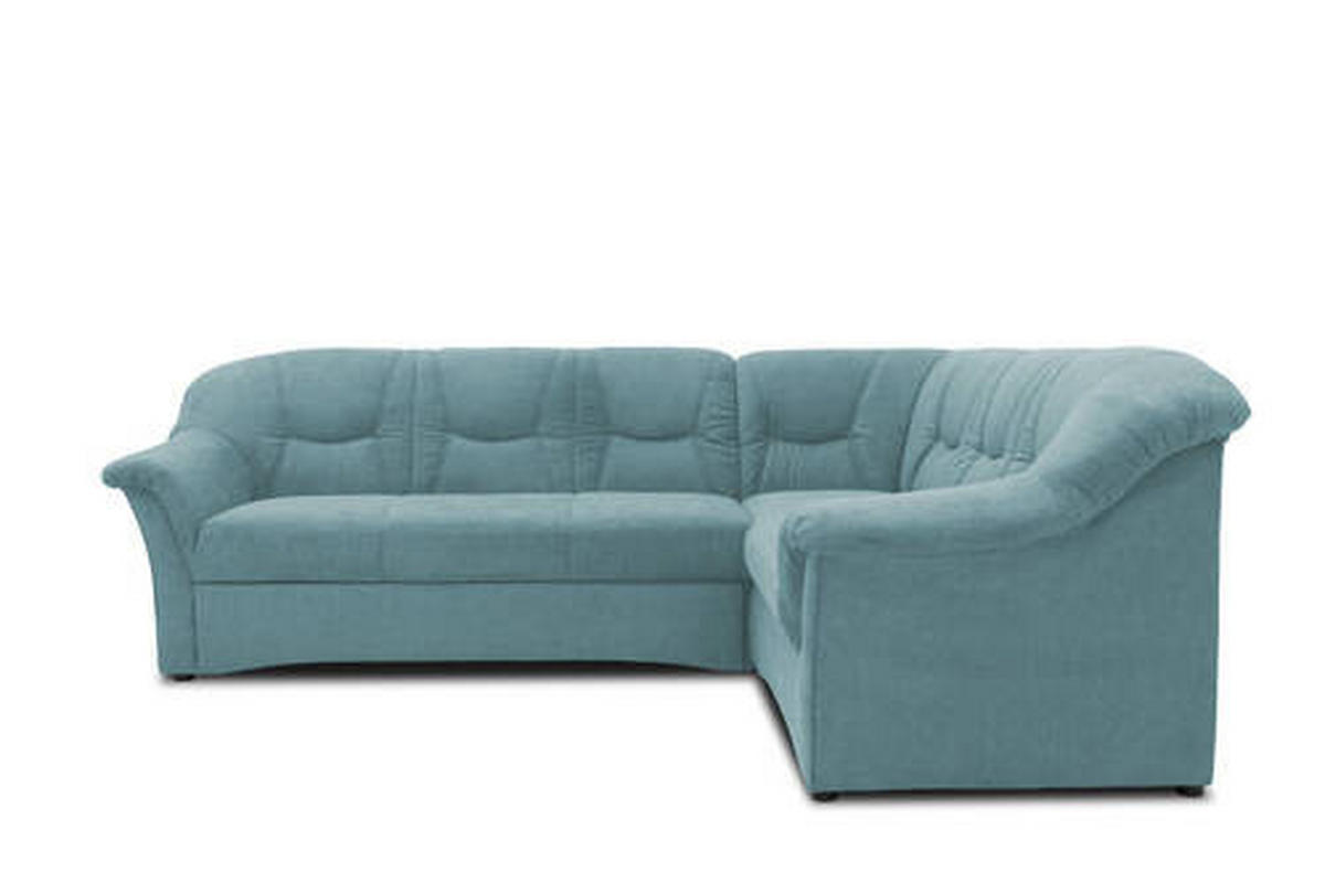 ECKSOFA Petrol Mikrofaser  - Petrol/Schwarz, KONVENTIONELL, Kunststoff/Textil (240/190cm) - MID.YOU