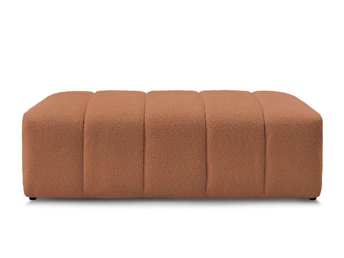 HOCKER ANNECY Bouclé Orange  - Schwarz/Orange, MODERN, Kunststoff/Textil (140/45/70cm)