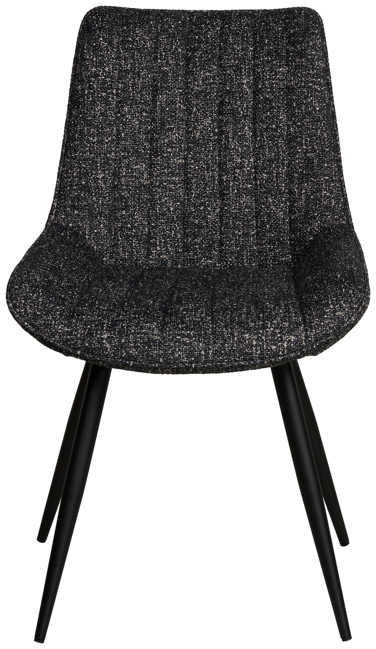 STUHL  in Eisen Leinenoptik Holz, Metall, Textil  - Anthrazit/Schwarz, KONVENTIONELL, Holz/Textil (54/88/61,5cm) - MID.YOU