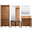 GARDEROBE 5-teilig  in 260/194,5/35 cm  - Schwarz/Eiche Artisan, Basics, Holzwerkstoff (260/194,5/35cm) - Carryhome
