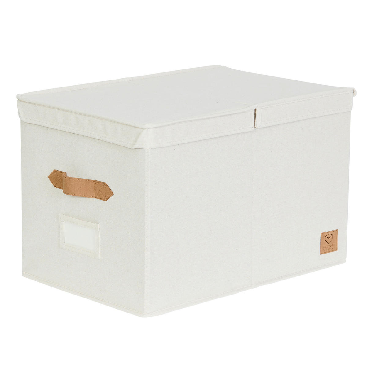 BOX MIT DECKEL Premium  - Beige, Basics, Holzwerkstoff/Textil (50/33/32cm) - Store It