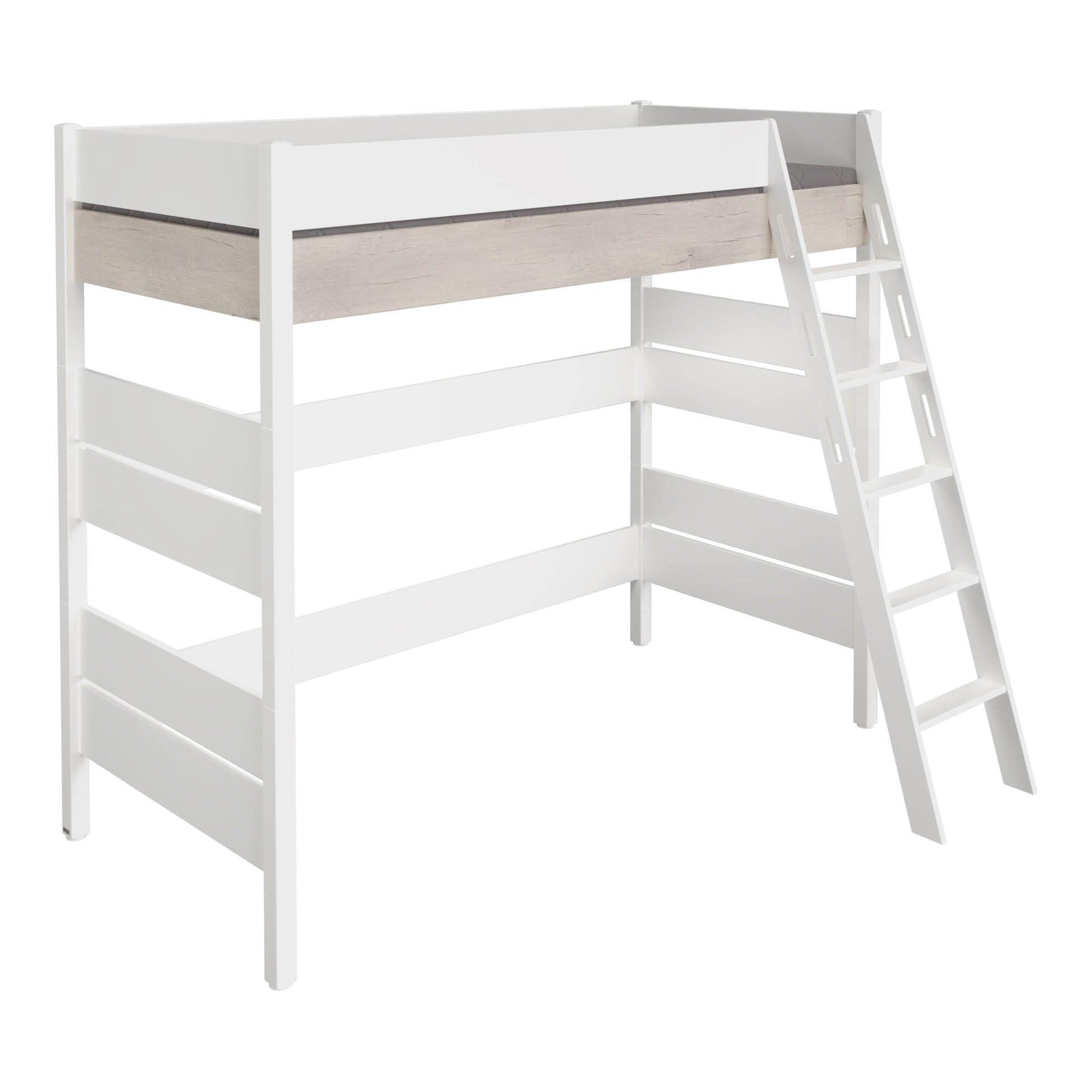HOCHBETT 120/200 cm Weiß, Eichefarben  - Eichefarben/Weiß, Basics, Holzwerkstoff (120/200cm) - Paidi