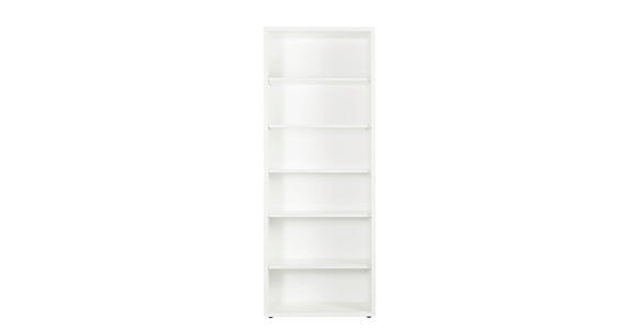AKTENREGAL Weiß Hochglanz - Weiß Hochglanz, KONVENTIONELL, Holzwerkstoff (81,6/217/35,7cm) - Carryhome
