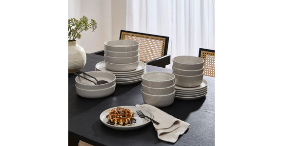 KOMBISERVICE Colori grigio 24-teilig  - Grau, Trend, Keramik - Novel