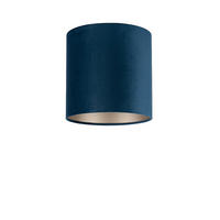 LEUCHTENSCHIRM Velour 25/23 cm   - Dunkelblau, Basics, Textil/Metall (25/23cm)