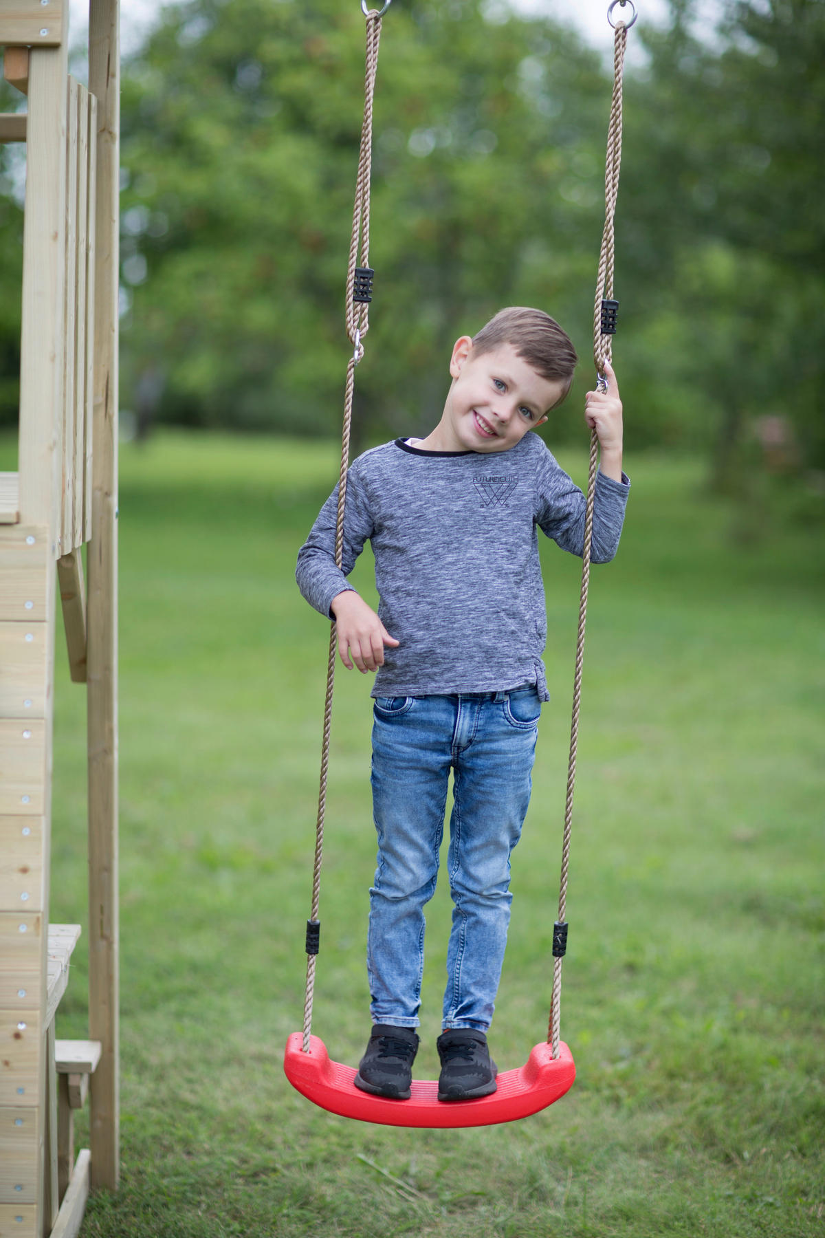 SPIELTURM 270/270/280 cm  - Gelb/Naturfarben, KONVENTIONELL, Holz (270/270/280cm)