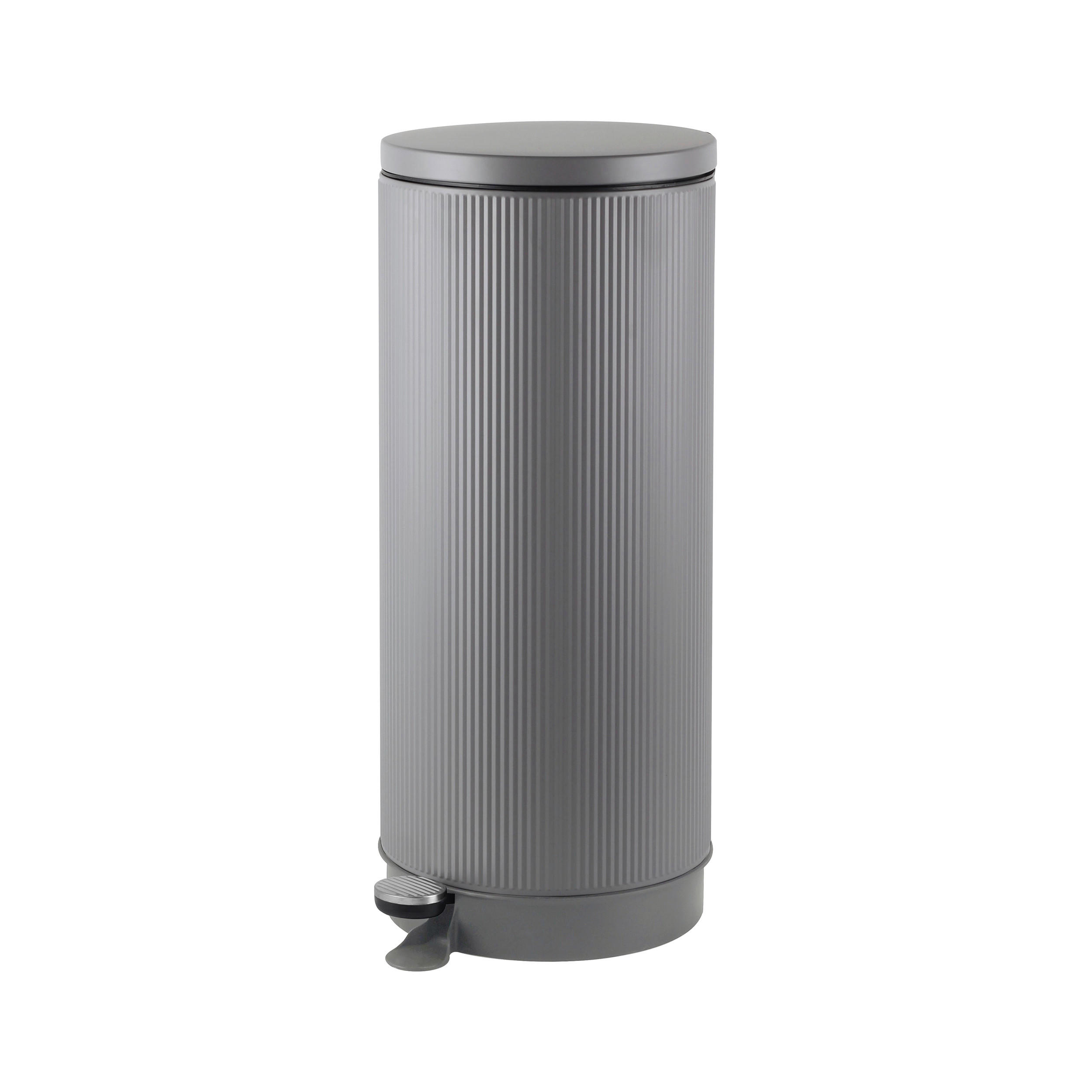 ABFALLEIMER 30 L  - Chromfarben/Edelstahlfarben, Basics, Kunststoff/Metall (29/65,5/38,5cm) - Novel
