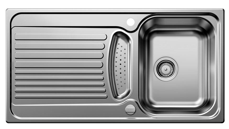 SPÜLE Tipo  - Edelstahlfarben, Basics, Metall (95/16/50cm) - Blanco