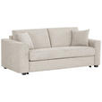 SCHLAFSOFA Webstoff Greige  - Greige/Schwarz, Design, Kunststoff/Textil (205/83/100cm) - Xora