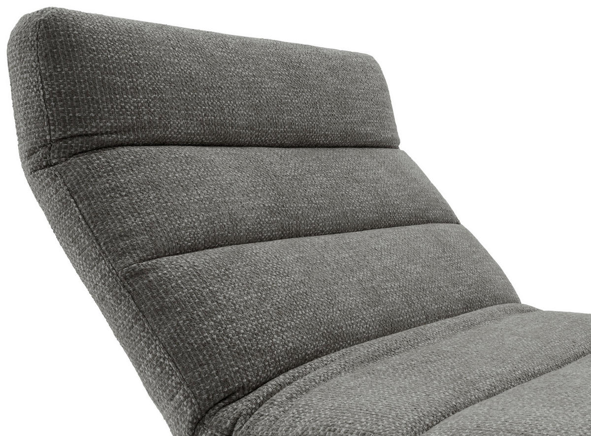 RELAXLIEGE 120/54-113/158-198 cm  in Chenille Grau  - Schwarz/Grau, Design, Textil/Metall (120/54-113/158-198cm) - Pure Home Lifestyle