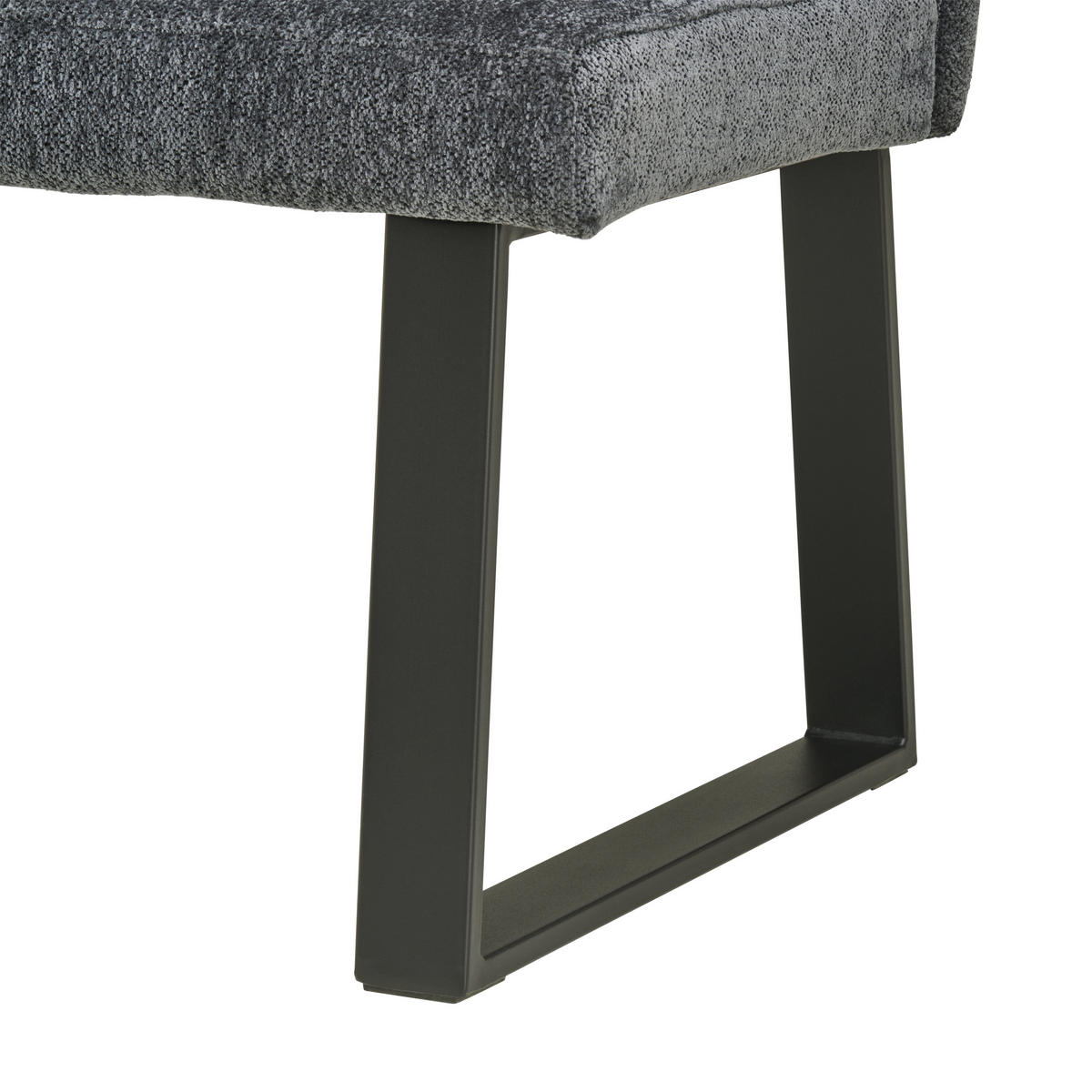 SITZBANK in Metall, Textil Dunkelgrau  - Dunkelgrau/Schwarz, LIFESTYLE, Textil/Metall (140/82/44cm) - MID.YOU