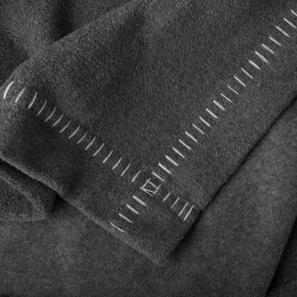 Thumbnail - Zoeppritz Fleecedecke Soft Greeny, Dunkelgrau, Textil, Uni, 140x190 cm, Einfassband, pflegeleicht, Wohntextilien, Decken...
